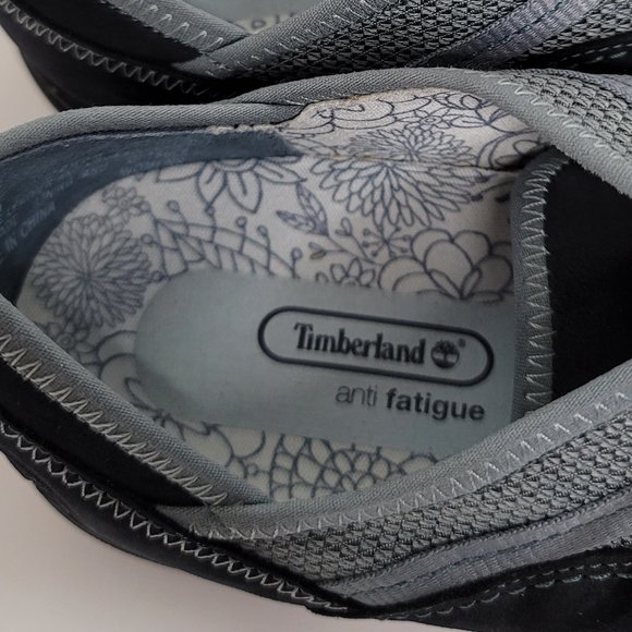 Timberland AntiFatigue Blue Gray Gold Leather and Suede-Like Sneaker - Picture 10 of 10